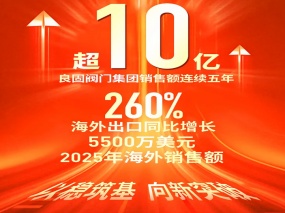 連續五年超10億，出口增長260%｜良固閥門的增長不只是“量變” LIANGGU Valve: Beyond Scale, Toward High-Quality Growth
